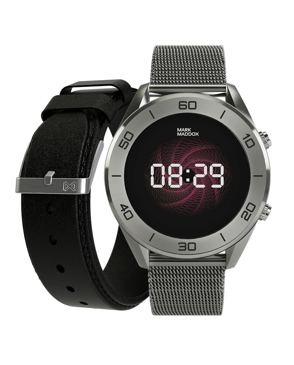 Smartwatch Mark Maddox SMARTNOW Ip grey with milanese mesh and black replacement strap