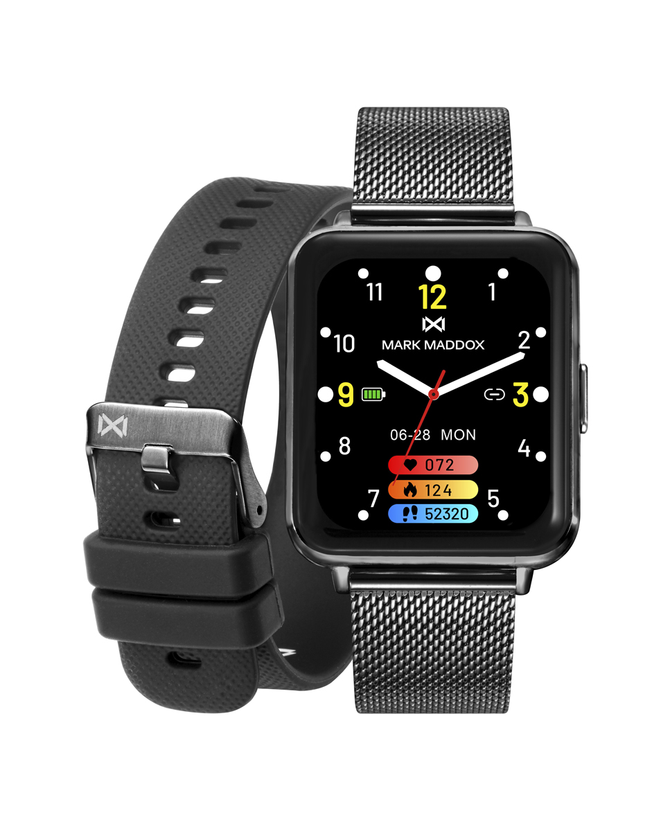 Reloj Smart de acero color gris