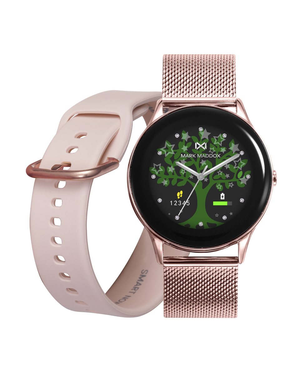 Todo tipo de segmento lector Reloj Mujer Smartwatch de hombre Smartnow de aluminio ip rosa con correa de  silicona rosa MS1001-70